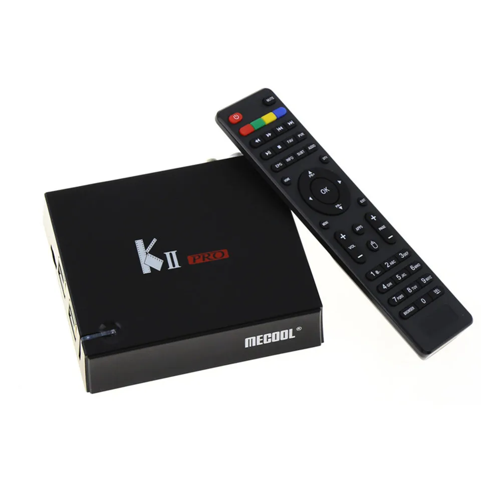 Оригинальный Mecool Кии про DVB S2 T2 + Android 7 1 ТВ Box Amlogic S905 Quad core BT4 2 ГБ/16 ГБ 4 г/5 г Wifi Smart Media