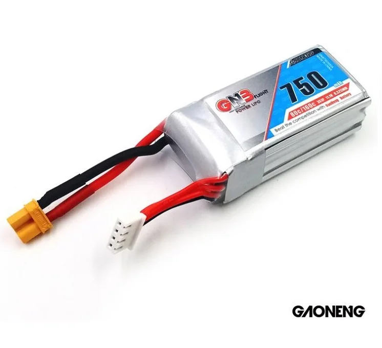 Аккумулятор Gaoneng GNB 11 1 В 750 мАч 3S1P 80C с разъемом XT30 Высококачественная