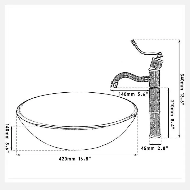 2014 Hand-Painted Waterfall Brand Washbasin Lavatory Tempered Glass Sink Bath HS639196006 Combine Brass Faucets Mixers &amp Taps to |