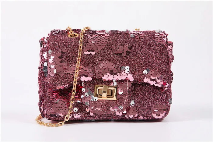 dark pink KAFVNIE Новые мини-сумки для детей высокого класса детская сумка PU блестки изменить цвет сумки прекрасные красные детские вечерние сумки - Цвет: dark pink