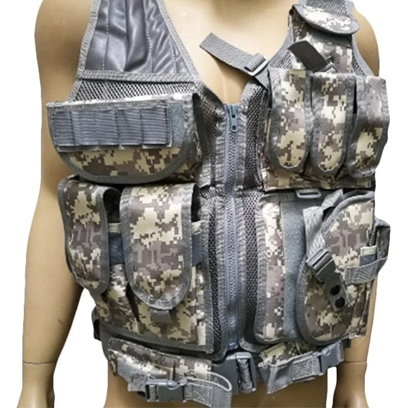 Мужской жилет Камуфляжный жилет для тела Molle Armor открытый джунгли экипировать мужчин t - Цвет: Army Green