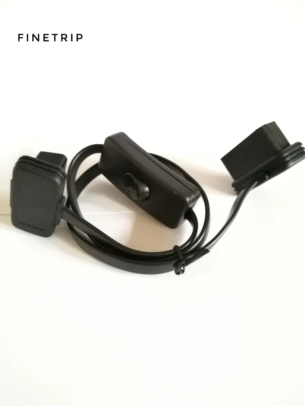10 шт. 60 см правый угол OBD2 16pin разъем папа мама с выключателем питания OBD