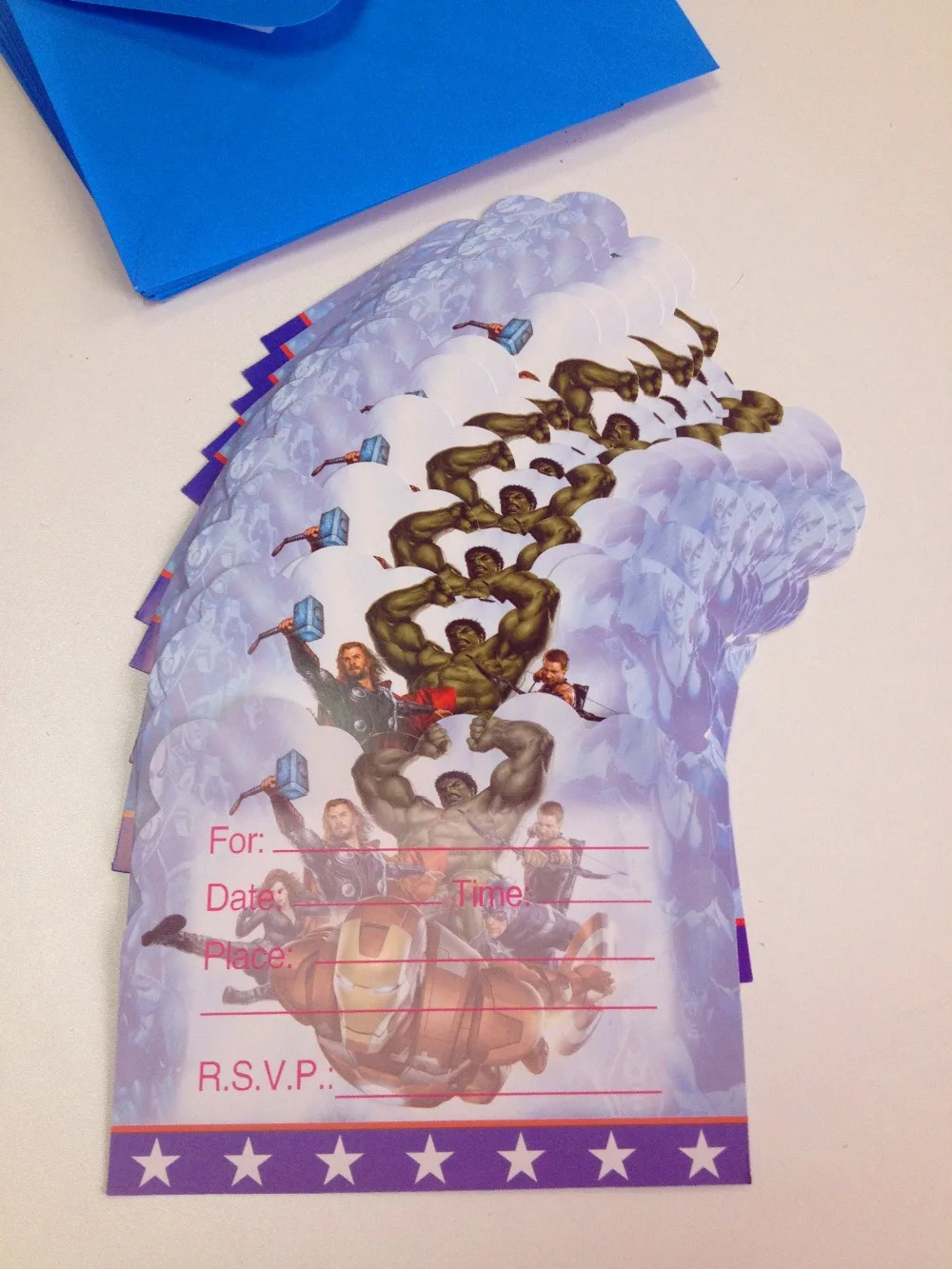 12 шт./лот Мстители супергерой Супермен пригласительная карта товары для дня