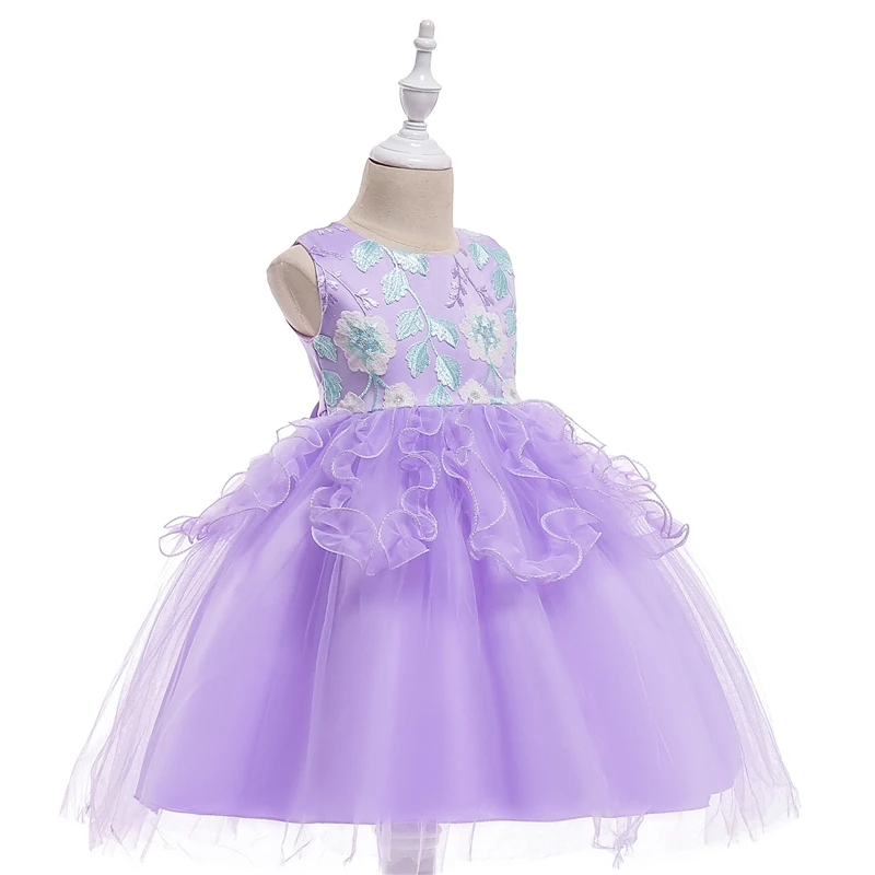 ABGMEDR Brand Flower Girl Dress for Wedding and Party Girls Embroidered Princess Monsoon Kids Children Christmas Clothing | Детская