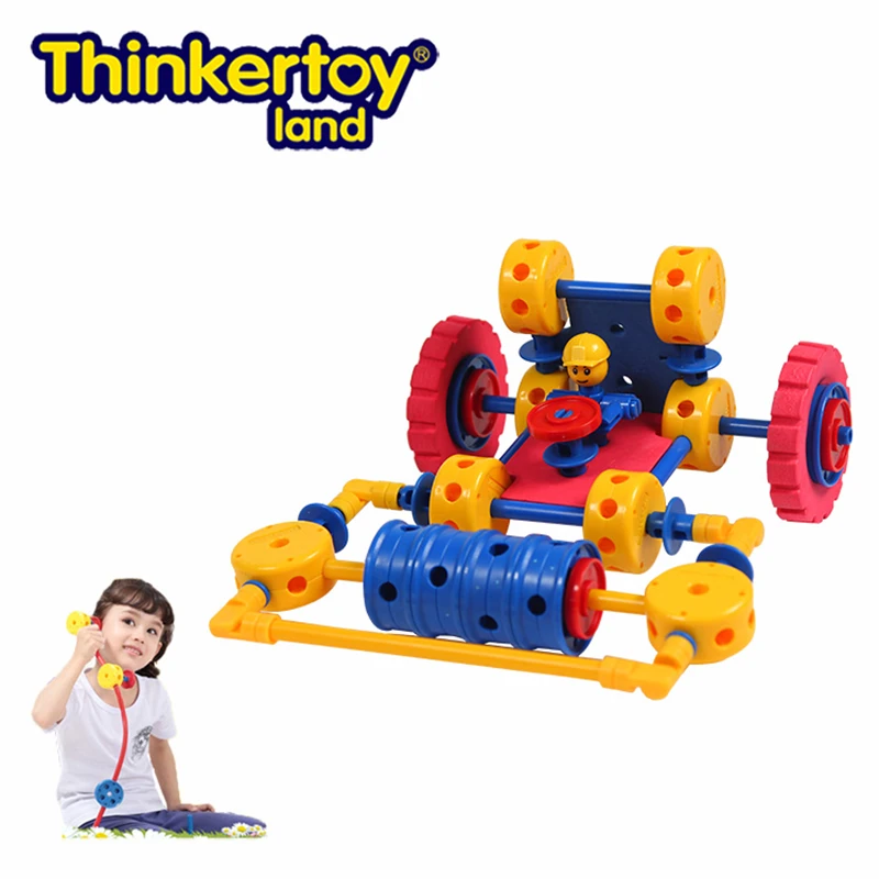 Thinkertoy Land 99 шт. детские развивающие игрушки серии автомобилей Строительные блоки