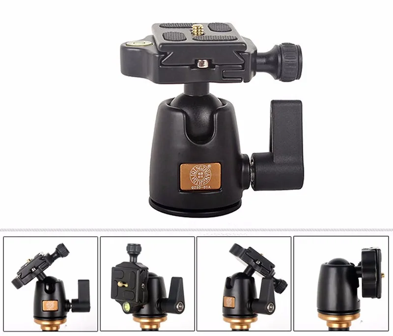 QZSD Q555 Профессиональный алюминиевый штатив для Canon Nikon sony DSLR SLR камера с шаровой головкой загрузка 8 кг Штатив для монопода