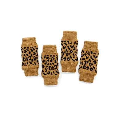 leopard Мягкие удобные розовые гетры для собак, кружевные леггинсы для собак, носок для питомца, защитные лосины, товары для собак, леопардовые гетры для собак - Цвет: leopard