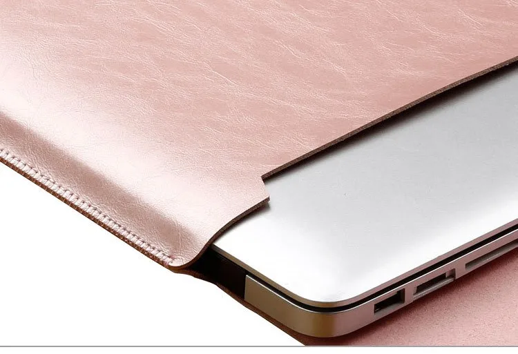 Розовое золото PU кожа рукав для Apple MacBook Air Pro retina 11," 12" 13," 15,4" кожа чехол для ноутбука сумка