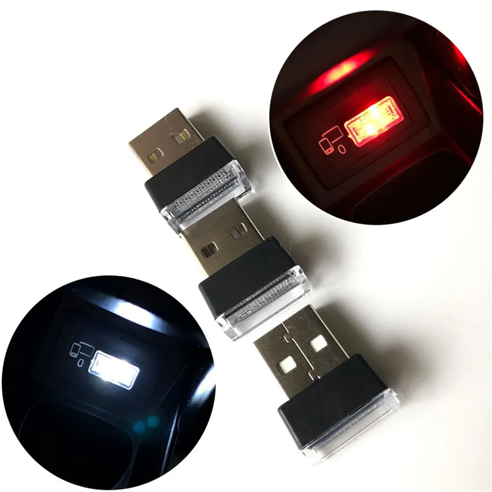 1 шт. автомобильный Стайлинг USB атмосферный светодиодный светильник чехол для