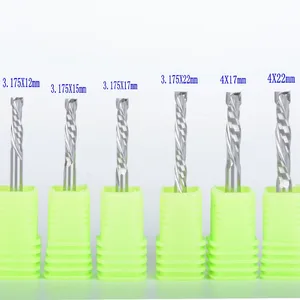 Спиральная фреза 3,1754 мм AAA Up Down Cut- 2, твердосплавная фреза, фрезерный резак с чпу, режущий инструмент для деревообработки, фреза 1 шт.