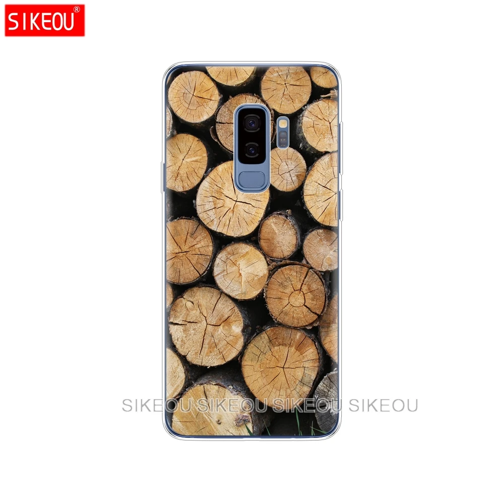silicone case for Samsung Galaxy S9 S8 S7 S6 edge S5 S4 S3 PLUS phone cover Pattern wood textures | Мобильные телефоны и