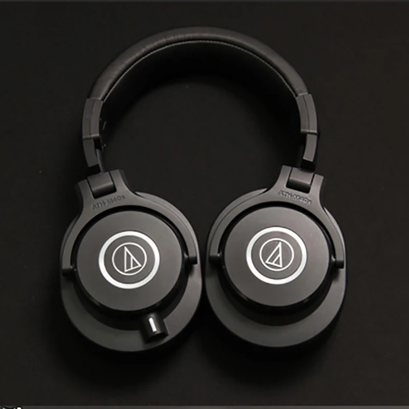 black Оригинальные наушники Audio-Technica ATH-M40x, профессиональные мониторные наушники, Накладные наушники, складные наушники HiFi с съемными кабелями - Цвет: black