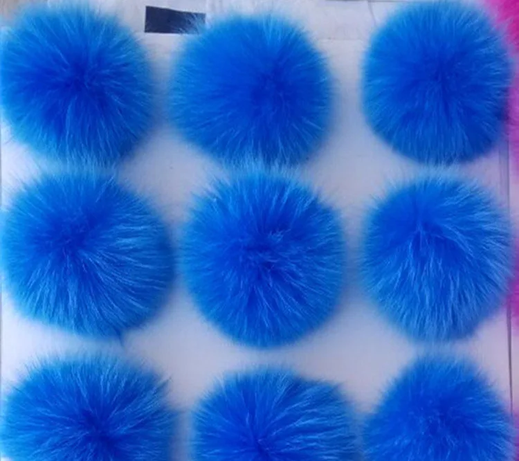 2 шт. пушистый помпон из натурального Лисьего меха для сумки 9 см|pom ball|fur pomball for bag |