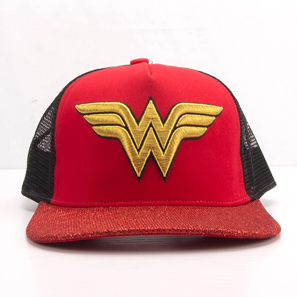 Женская бейсбольная Кепка Snapback Wonder Woman сетчатая шапка красный головной убор