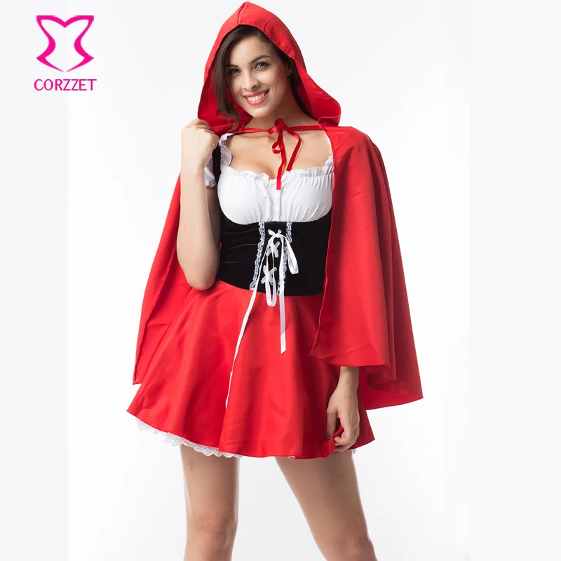 

Косплей милые сексуальные взрослые костюмы на Хэллоуин женский красный карнавальный костюм с капюшоном
