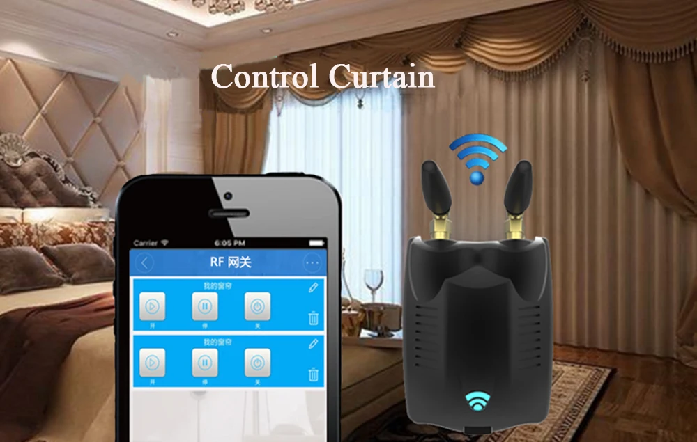 РЧ мост Wifi-433 беспроводной умный дом универсальные шторы гаражные двери пульт дистанционного управления, РЧ мост переключатель роликовой шторки