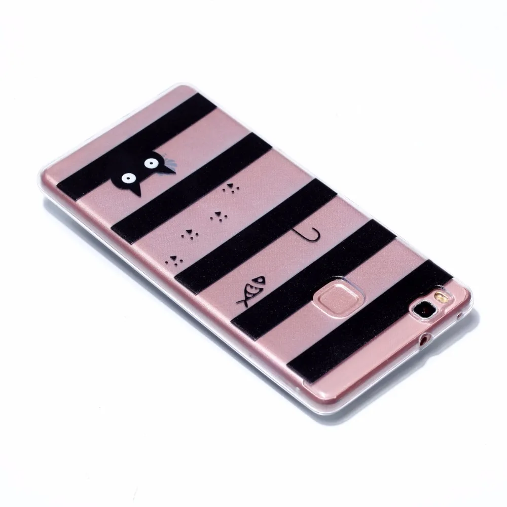 Для huawei P9 Lite крышка ультра тонкий мультфильм Мягкие TPU силиконовая задняя для