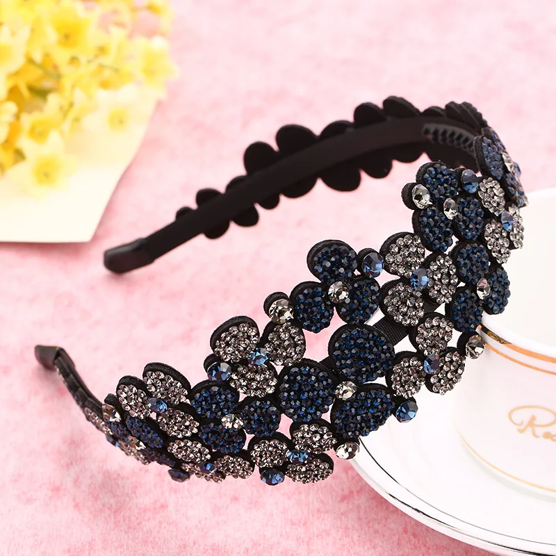 PJ. SDZM изысканный горный хрусталь ободки для волос женские цветок Кристалл