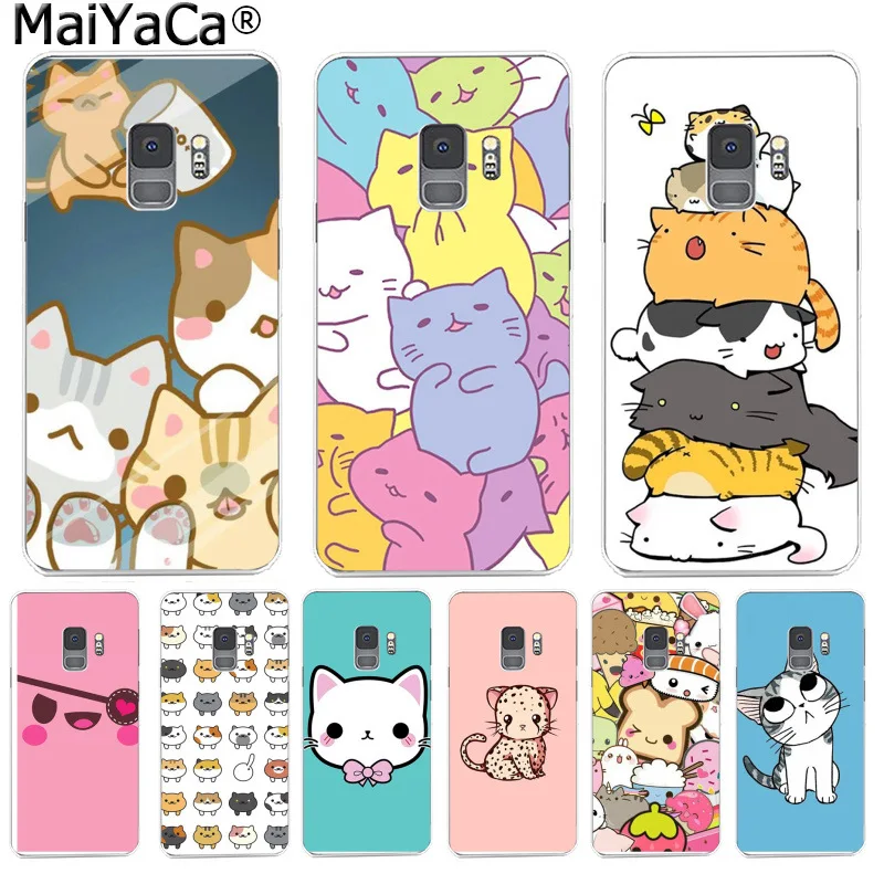 MaiYaCa милый имбирный пицца бант Кот kawaii чехол для телефона модный Samsung S9 plus S5 S6 S6edge