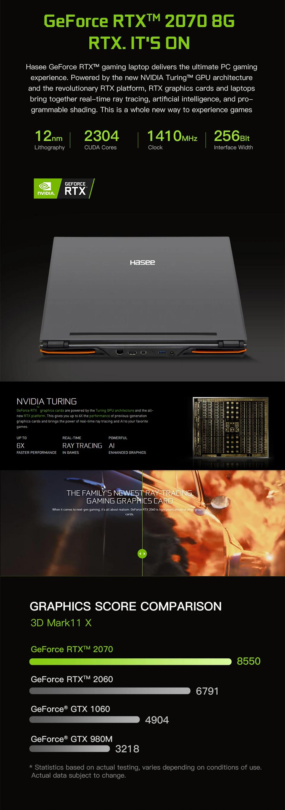 Ноутбук hasee G9-CT7PK для игр(Intel Core I7-9750H+ RTX 2070/16GB ram/256G SSD+ 1T HDD/17,3 ''144Hz ips 72% NTSC