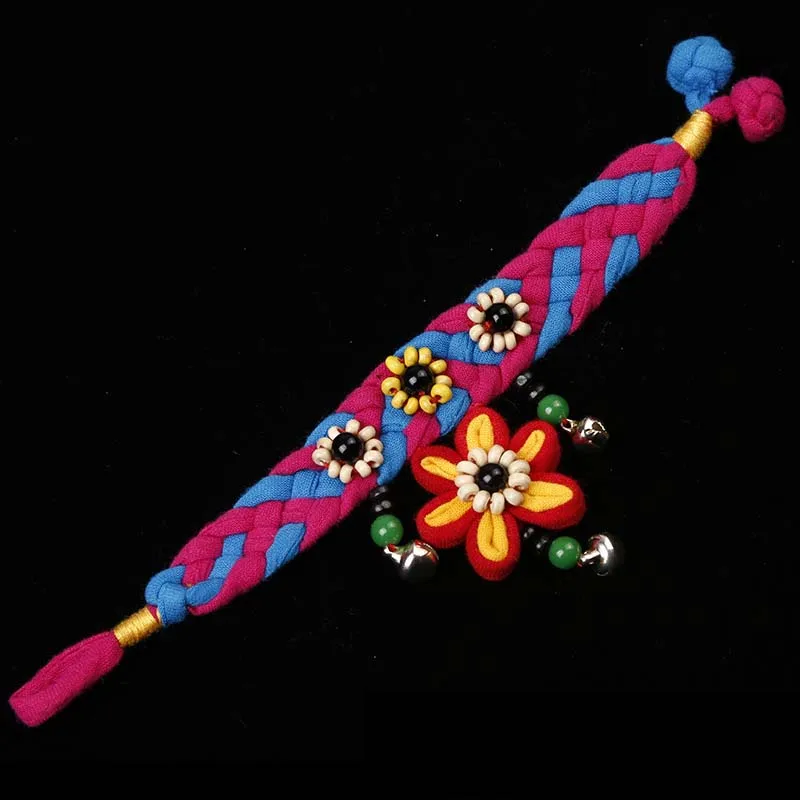 Этнический тканевый браслет ручной работы этнические аксессуары ювелирные