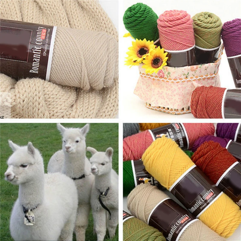 200 г Шерсть альпака средняя толщина нити мягкая камвольная пряжа для вязания крючком 51 цвет 100 г/шар многоразовая ручная пряжа