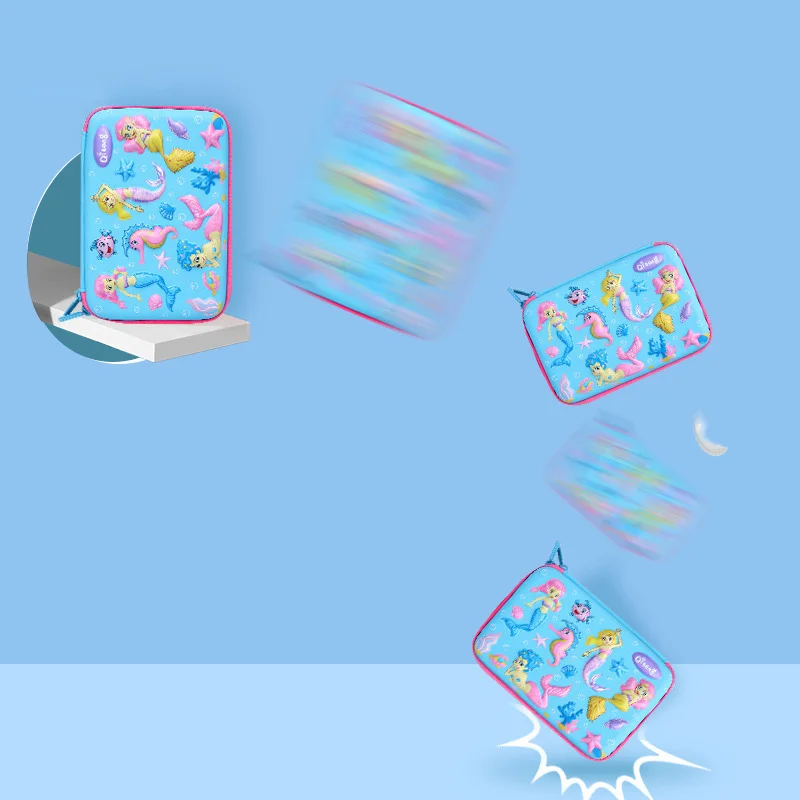 Kawaii 3D School Pencil Case for Girls Boys Penal Korean Pen Bag Cute EVA Large Makeup Pencilcase Pouch Stationery Box Penalties