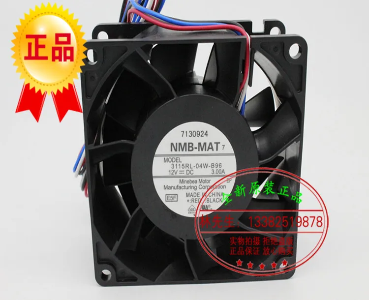 Новый NMB MAT НМБ 8038 12v 3A Высота каблука: 8 см объем воздуха ШИМ 3115RL 04W B96 Вентилятор