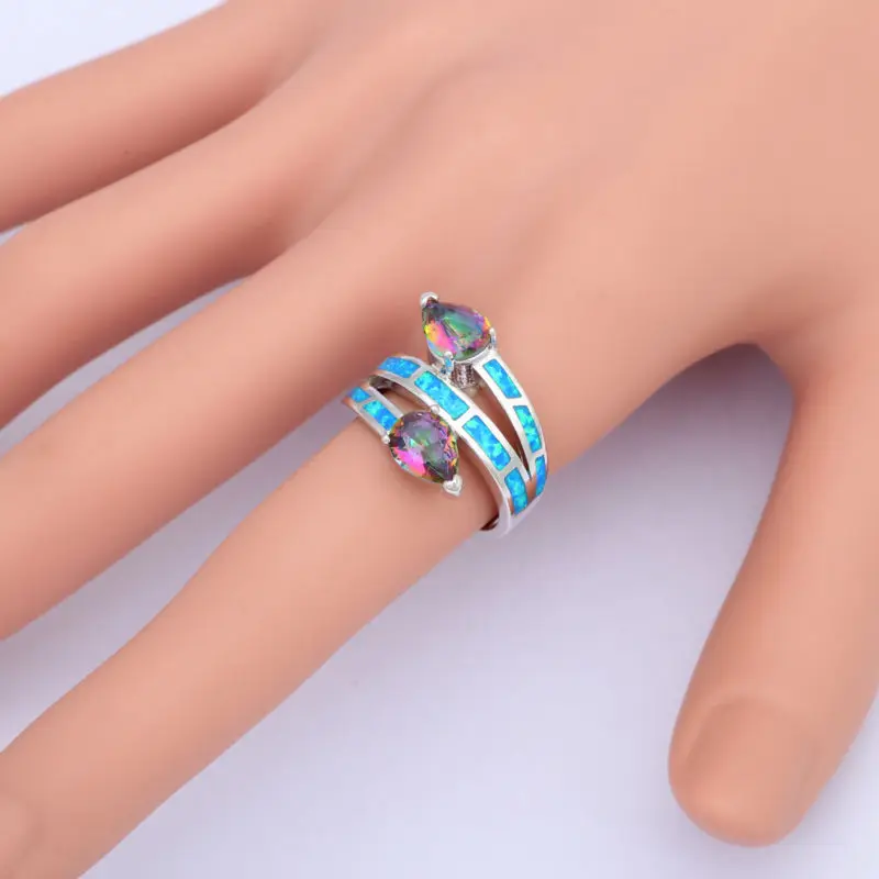 Замечательные подарки! Мистический Цирконий дизайн синий огненный опал