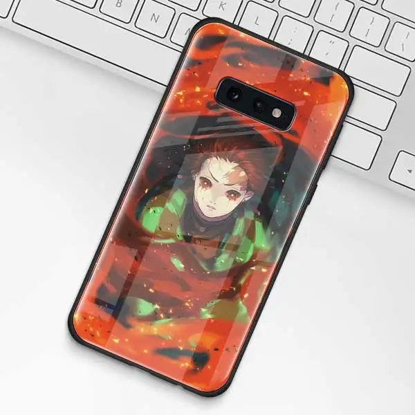 002 Чехол из закаленного стекла для samsung Galaxy S10 S10e S9 S8 S10 Plus Note 9 A50 A30 - Цвет: 002