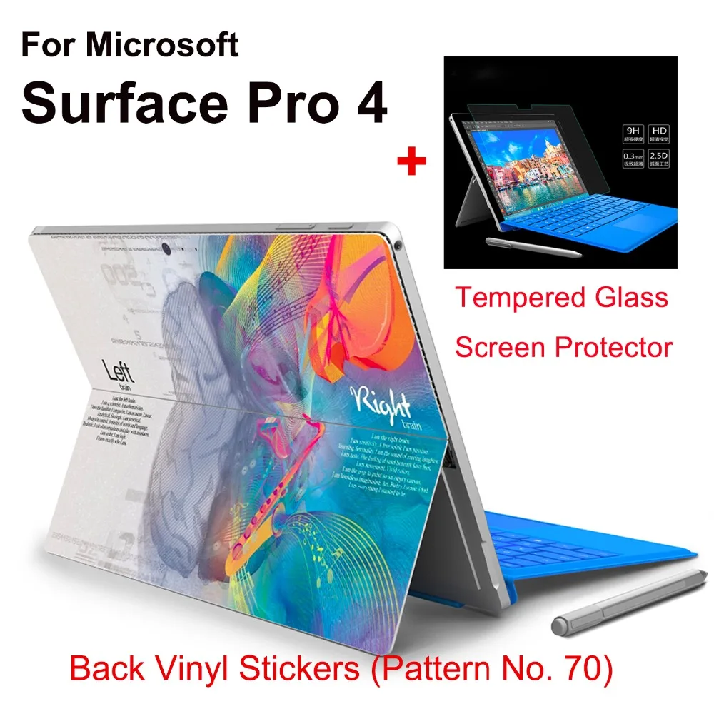2017 Лидер продаж для Surface Pro 4 Tablet виниловая наклейка Нетбуки glittler Стикеры кожи +