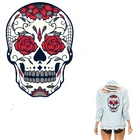 Накладки для одежды COSBILL красная роза череп моющиеся Сделай Сам утюжок для переноса взрослая футболка аксессуар наклейка Y-031