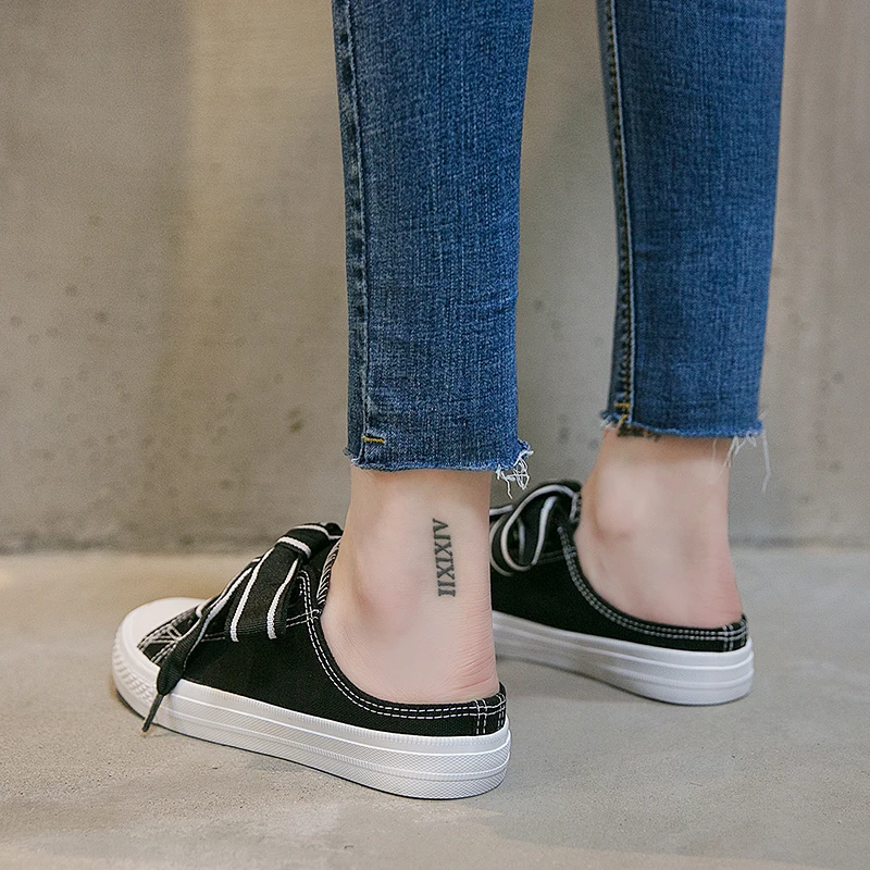 Кроссовки женские холщовые Вулканизированная подошва на платформе повседневная