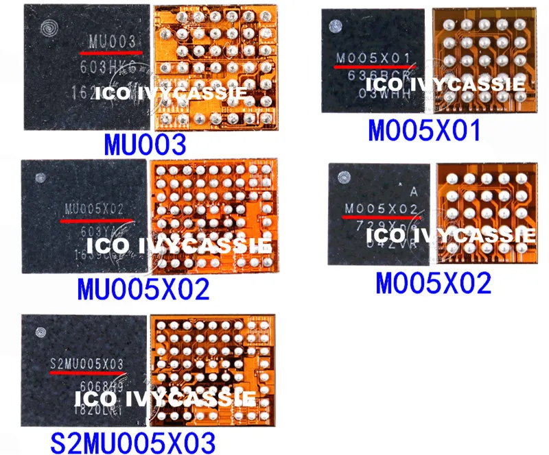MU005X02 MU005X01-2 MU005X03 MU003 M005X02/01 MU005X S2MU005X03 S2MU004X-C для samsung J710F G610 G532 A520 Мощность Зарядное устройство IC