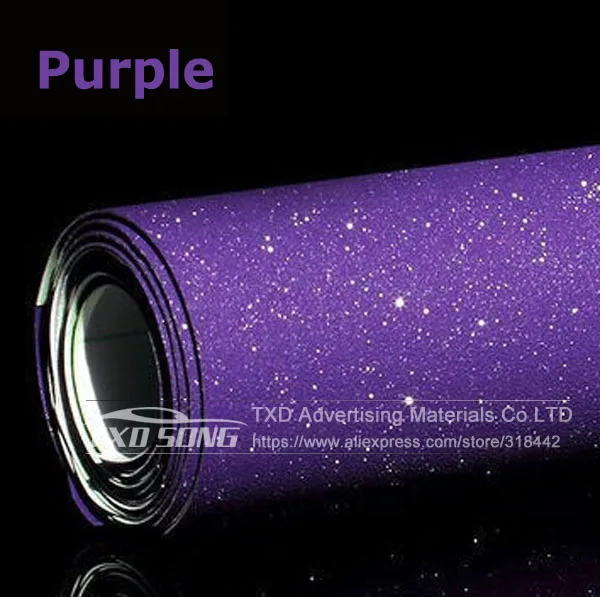 Purple 13 Colors Glitter Diamond Vinyl Films Wrap Matt sanding Diamond Glitter Sticker Car Body Car Sticker Auto motorcycle decoration - Название цвета: Purple