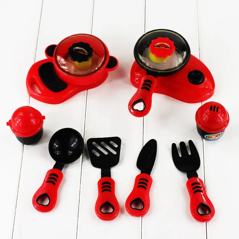 One Set Kitchen Cooking Toy Children DIY Beauty Plastic Role Play Kids Educational Toys Red Pink | Игрушки и хобби