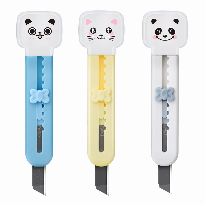 Deli милый Kawaii безопасный универсальный нож креативные мини-Канцтовары резак для