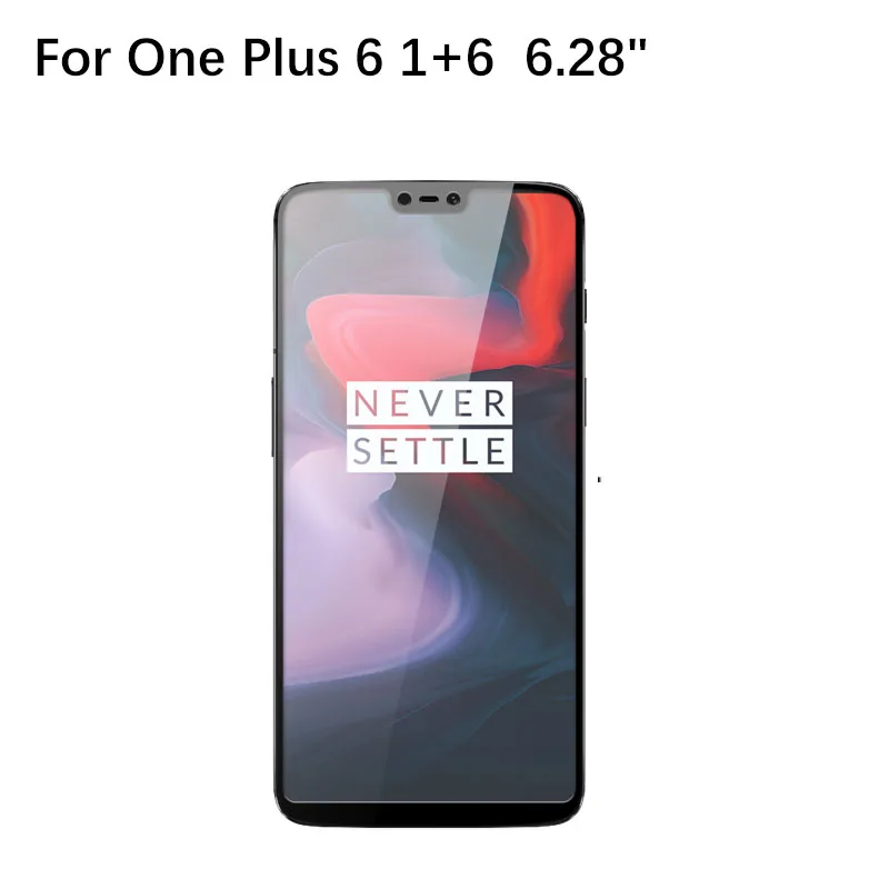 2 шт. ультратонкое защитное закаленное стекло для OnePlus 6 шесть полноэкранная