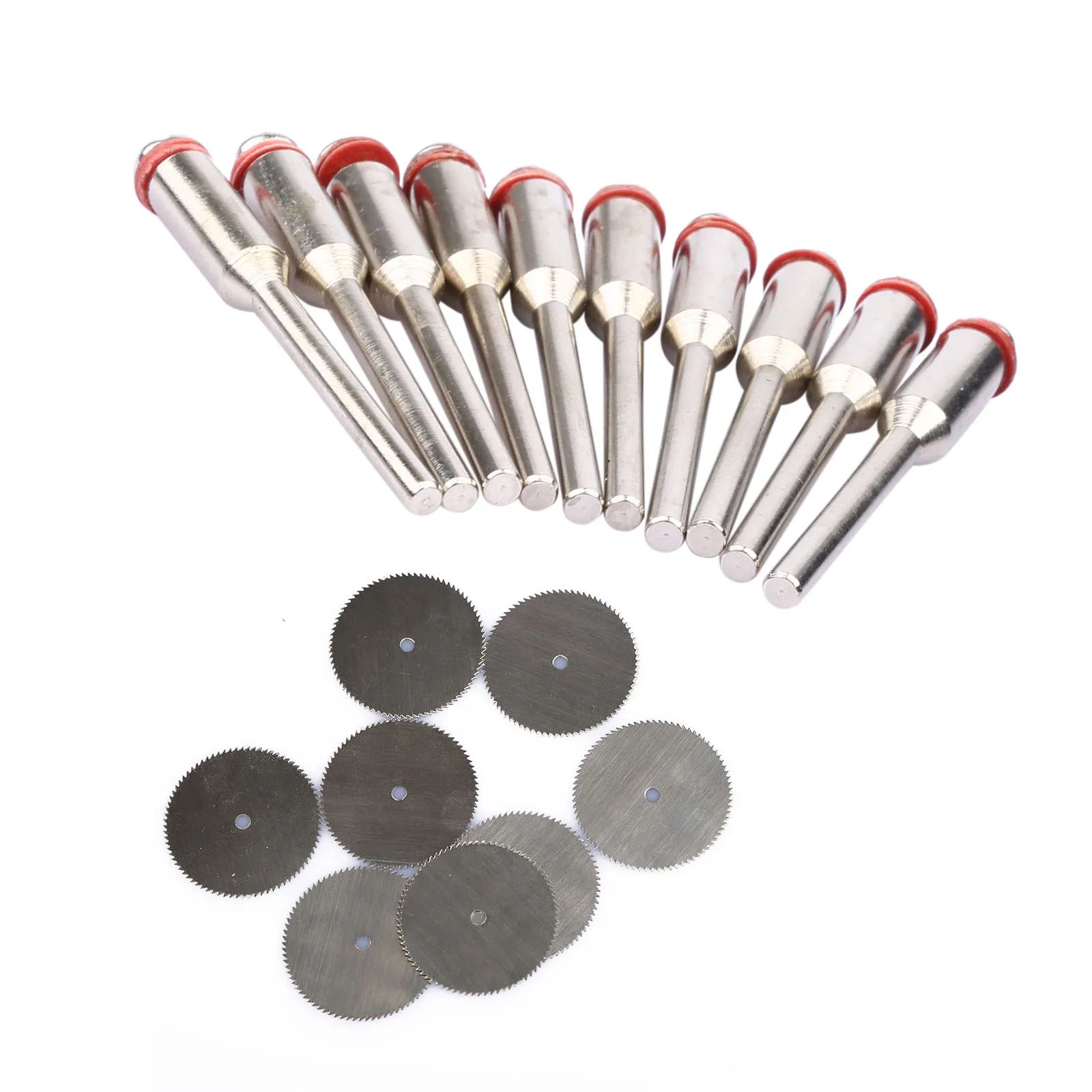 

20Pcs 22mm Cutting Disc Circular Saw Blade for Woodworking Rotary Tool+10Pc 3.175mm Mandrel Wheel Holder for Dremel Accessories