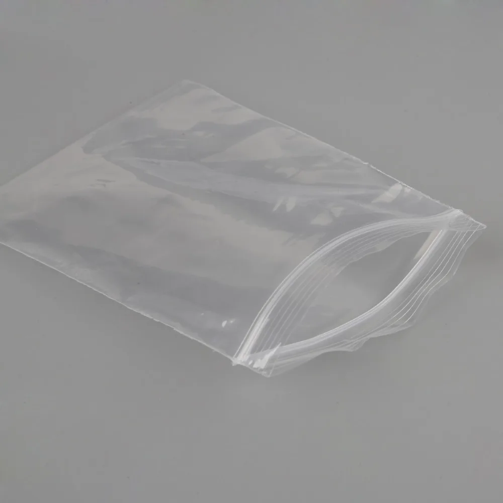 100 штук упак. ювелирные изделия Ziplock молния замок Reclosable Пластиковые