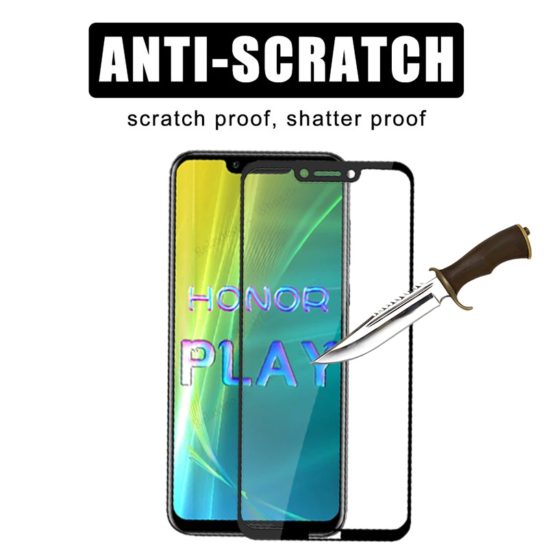 Полное покрытие из закаленного стекла для huawei honor play, защитная пленка для экрана мобильного телефона для honor play, защитная пленка glas COR-L29