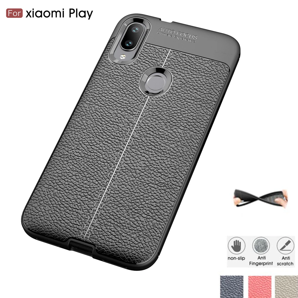 

For Xiaomi Mi Play Case Silicon Case for Xiaomi Mi Play Case Cover Fundas Soft Carbon Fiber Brushe Phone Coque Etui Capinha