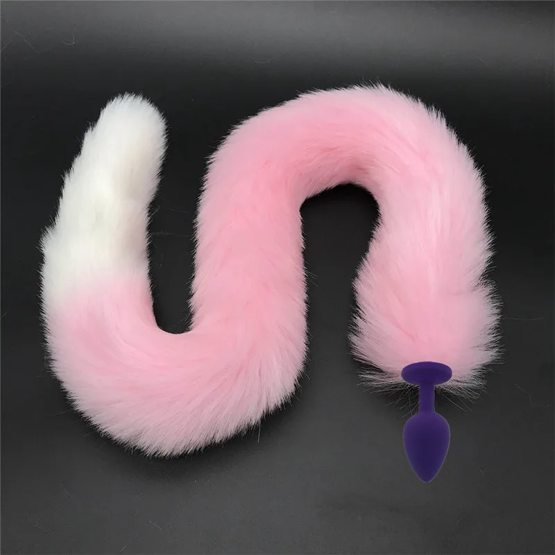 80cm Long Fox Tail Fetish Head Bunny Rabbit Plug Cosplay Animal Pet Tails Anal Butt Halloween | Красота и здоровье