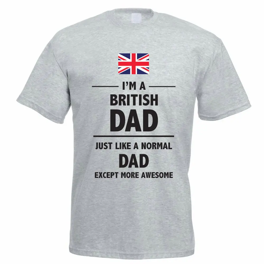 Мужская Повседневная футболка I'M A BRITISH DAD Великобритания/День отца/идея