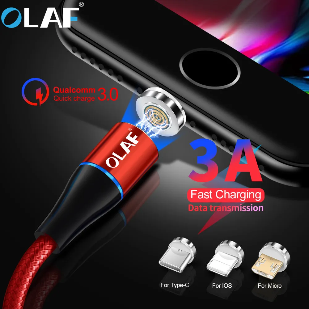 Кабель для зарядки Olaf USB Type A/ C/ Micro USB/ Lightning 3A 1 2 м|Кабели мобильных телефонов| |