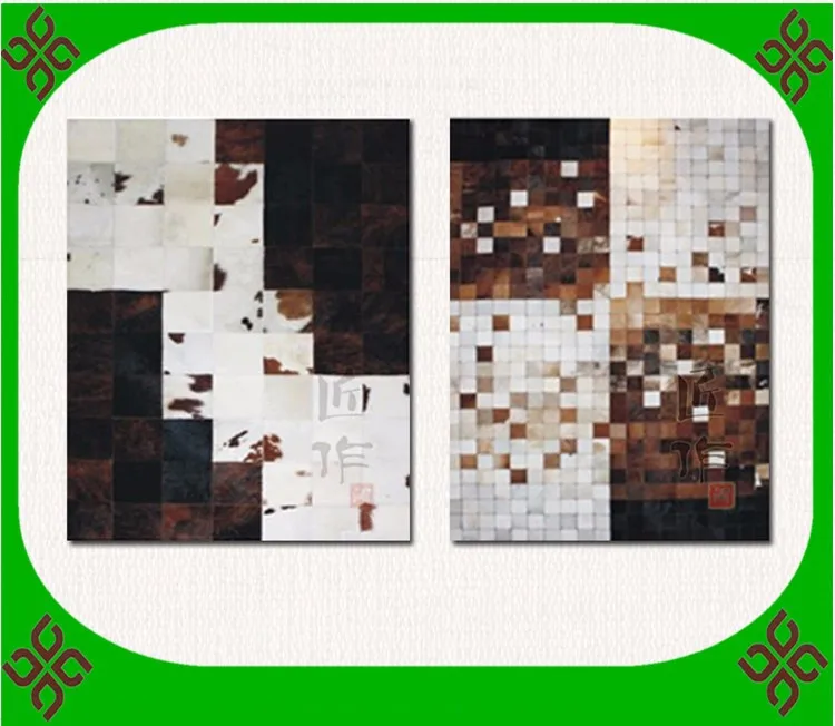 

2018 free shipping 100% natural genuine cowhide carpet design