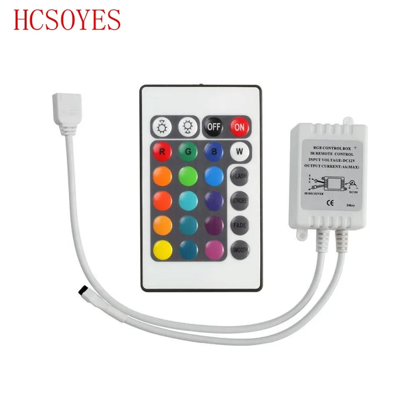 24key/44 клавишный светодиодный ИК RGB контроллер для SMD 5050 Светодиодные полосы света