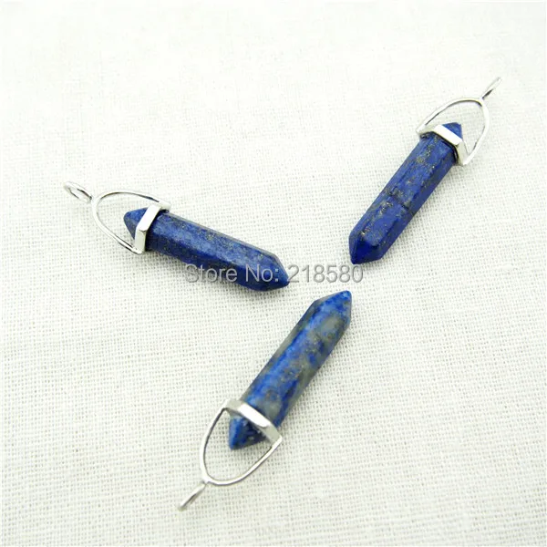 Двойная подвеска с серебряным покрытием лазуритом|pendant decoration|pendant keychainpendant stone |