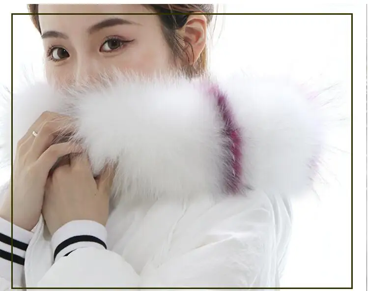AYUNSUE White Duck Down Jacket Women for Winter Fox Big Fur Collar Black Long Coat Parkas Chaquetas Invierno Mujer KJ492