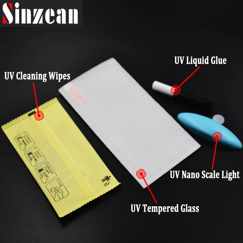 Sinzean 20pcs 3D полное покрытие УФ стекло для Oneplus 7 Pro/1 + Pro клейкое защита экрана с USB